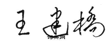 駱恆光王建橋草書個性簽名怎么寫