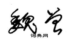 朱錫榮魏曾草書個性簽名怎么寫