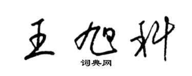 梁錦英王旭科草書個性簽名怎么寫