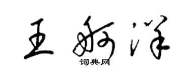 梁錦英王舸洋草書個性簽名怎么寫