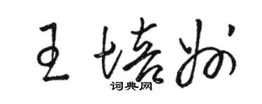 駱恆光王培州草書個性簽名怎么寫
