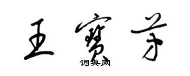 梁錦英王寶芳草書個性簽名怎么寫