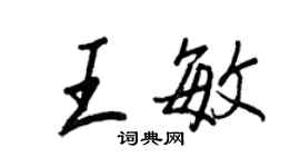 王正良王敏行書個性簽名怎么寫