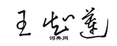 駱恆光王知蓮草書個性簽名怎么寫