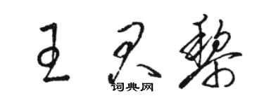 駱恆光王君黎草書個性簽名怎么寫