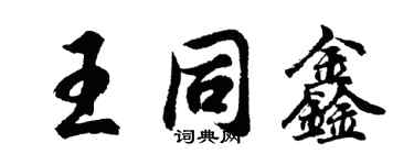 胡問遂王同鑫行書個性簽名怎么寫