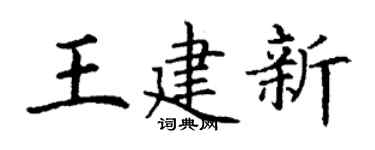 丁謙王建新楷書個性簽名怎么寫
