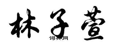 胡問遂林子萱行書個性簽名怎么寫