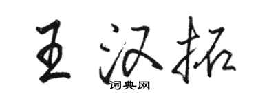 駱恆光王漢拓行書個性簽名怎么寫