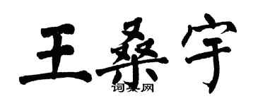 翁闓運王桑宇楷書個性簽名怎么寫