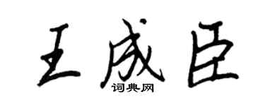 王正良王成臣行書個性簽名怎么寫