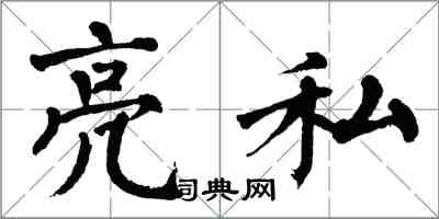 翁闓運亮私楷書怎么寫