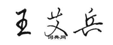 駱恆光王艾兵行書個性簽名怎么寫