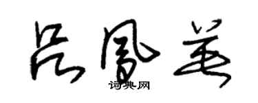 朱錫榮呂鳳英草書個性簽名怎么寫