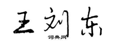 曾慶福王劉東行書個性簽名怎么寫