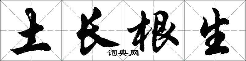 胡問遂土長根生行書怎么寫