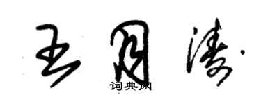 朱錫榮王月濤草書個性簽名怎么寫