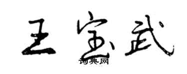 曾慶福王寶武行書個性簽名怎么寫