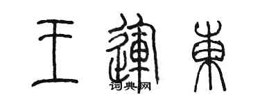 陳墨王運東篆書個性簽名怎么寫