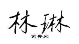 王正良林琳行書個性簽名怎么寫
