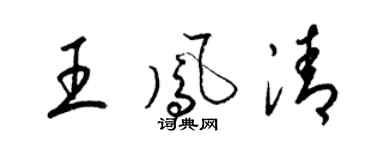 梁錦英王鳳清草書個性簽名怎么寫