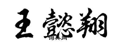 胡問遂王懿翔行書個性簽名怎么寫