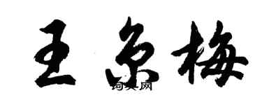 胡問遂王京梅行書個性簽名怎么寫