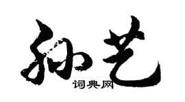 胡問遂孫藝行書個性簽名怎么寫