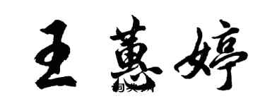 胡問遂王蕙婷行書個性簽名怎么寫