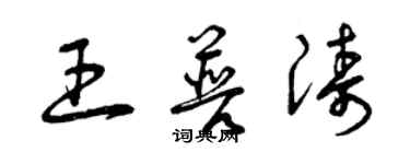 曾慶福王普濤草書個性簽名怎么寫