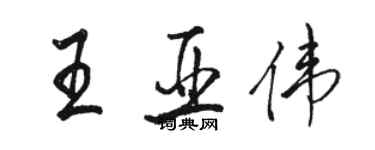 駱恆光王亞偉行書個性簽名怎么寫