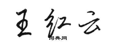 駱恆光王紅雲行書個性簽名怎么寫