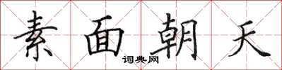 田英章素麵朝天楷書怎么寫