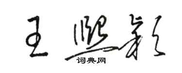 駱恆光王熙穎草書個性簽名怎么寫