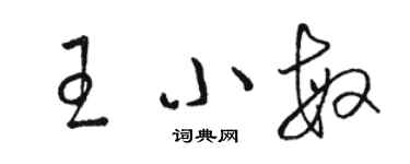 駱恆光王小敏草書個性簽名怎么寫