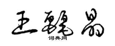 曾慶福王麗晶草書個性簽名怎么寫