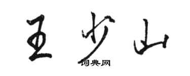 駱恆光王少山行書個性簽名怎么寫