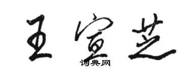 駱恆光王宣芝行書個性簽名怎么寫