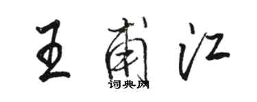 駱恆光王甫江行書個性簽名怎么寫