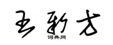 朱錫榮王新方草書個性簽名怎么寫