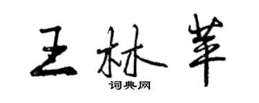 曾慶福王林苹行書個性簽名怎么寫