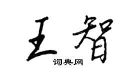 王正良王智行書個性簽名怎么寫