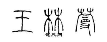 陳聲遠王林蔓篆書個性簽名怎么寫