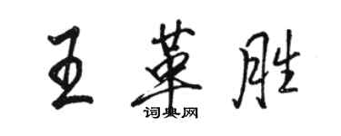 駱恆光王革勝行書個性簽名怎么寫