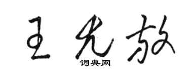 駱恆光王尤放草書個性簽名怎么寫