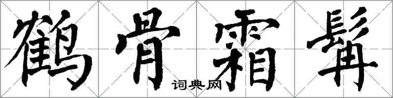 翁闓運鶴骨霜髯楷書怎么寫