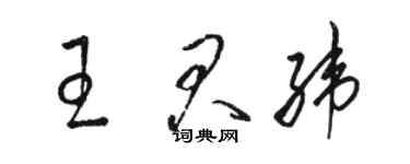 駱恆光王君緯草書個性簽名怎么寫