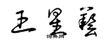 曾慶福王星藝草書個性簽名怎么寫