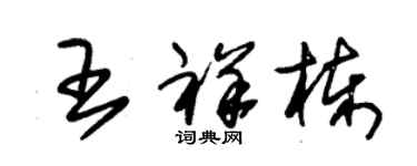 朱錫榮王祥棟草書個性簽名怎么寫