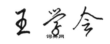 駱恆光王學會行書個性簽名怎么寫